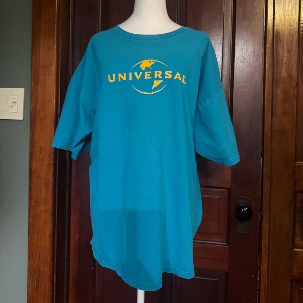 Vintage Universal Aqua Blue Short Sleeve T-Shirt Size 2X / XXL